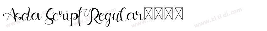 Asda Script Regular字体转换